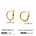 Goldene 20mm wasserfeste Edelstahl-Ohrringe, hypoallergen und hochwertig verarbeitet - 20mm / Gold