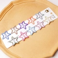 Lot de 10 pinces à cheveux en métal en forme d'étoile aux couleurs acidulées et pois - 4.2cm Émail foncé à pois (10 pièces/carte)
