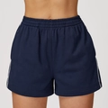 Pantaloncini sportivi blu navy classici con strisce laterali bianche e coulisse elastica - Blu Navy