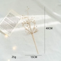 Golden 40cm Christmas beaded spray decoration with transparent beads for festive decor - Large Decorative Pick