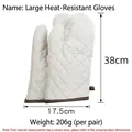 Guanti da forno trapuntati bianchi resistenti al calore, 38cm per 17,5cm - 38cm x 17.5cm / Grande Bianco 1 Paio
