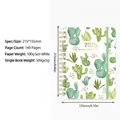 A5 2026 planner with green cactus illustration cover and spiral binding design - Cactus (2026)