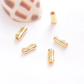 Polished 14K gold-plated striped peanut spacer beads for DIY jewelry making and bracelet crafts - 4x8mm / 18K Gold