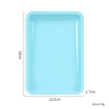 Light blue rectangular stainless steel jewelry tray with 18cm length dimensions - Rectangular Tray - Azure Blue