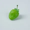 Artificial green strawberry plastic fruit model prop 7cm length for window display - Plastic Flat Head Green Strawberry
