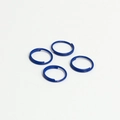 Set of four blue metallic open jump rings for DIY jewelry and keychains - Royal Blue