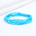 Macro shot of colorful multilayer blue seed bead waist chain for beach and summer - #38(Sky Blue)