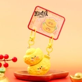 Cute yellow yuanbao fortune cat mascot keychain with magnet and decorative rich cards - Magnetic - Banana Lucky Yuanbao / SKU Price for One Pair