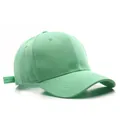 Fruit green minimalist cotton baseball cap with structured panels and stitched brim - Adjustable / Fruit Green
