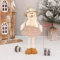 Ausziehbarer 48cm Weihnachts-Schneemann mit Paillettenhut und winterlicher Deko - HX-21045B Schneemann (Ausziehbar 48cm)