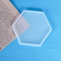 Zeshoekige siliconen mal voor hars onderzetters met geometrische streeppatronen - Stijl 03 - Verstrengelde Geometrie
