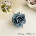 Dusty blue velvet rose hair clip and brooch dual use floral accessory for women - Hair Clip + Brooch Dual Use / Blue Grey Rose