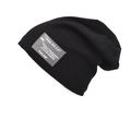 Berretto in maglia nera casual con toppa alla moda per il calore autunnale e invernale - M (56-58cm) / Nero