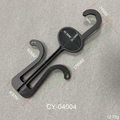 Dimensioni tecniche del gancio in plastica nera da 178 mm per stivali e appendiabiti - CY04004