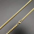 Collana a catena veneziana dorata in acciaio inossidabile con chiusura a moschettone - Catena Box Oro 0,25*50cm