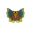 C2354-3 Colorful Painted Butterfly