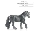 Miniature dark grey horse model figure with detailed hair texture, size 6x4cm - Single Horse Model BL-5006