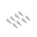 Silberne Edelstahl-Dreiecksanhänger mit vier runden Aussparungen für DIY-Schmuckherstellung - 15*5mm Dreieck Hohl Anhänger / Stahlfarbe