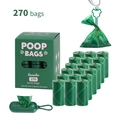 Bolsas ecológicas para excrementos de perro con dispensador, 270 bolsas perfumadas. - Juego de caja de 18 rollos + dispensador + clip / Estrella Verde