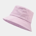 Detail view of lavender canvas sun hat with refined embroidery vents and stitching - M (56-58cm) / Light Purple