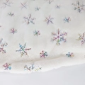 White faux fur Christmas tree skirt with colorful sequin snowflake embroidery decorations - 60CM / Colorful Sequin Snowflake (Double Sided)