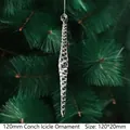 Christmas clear acrylic spiral icicle pendant 120mm for holiday tree decoration - 120mm Conch Shell Icicle