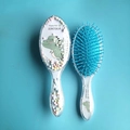 Spazzole per capelli con dinosauri per bambini con palline di schiuma glitterate - Modello in Schiuma di Dinosauro Base Blu