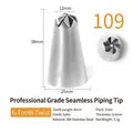 304 stainless steel piping tip model 109 with 6-tooth design for cake decorating - 109 (Swirl 6-Teeth)