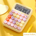 Calculatrice mécanique jaune citron avec affichage 12 chiffres et touches pastel - 817max Jaune Citron Silencieux