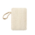 Natuurlijke loofah spons met gestikte randen en koord voor lichaamsverzorging - 7x11cm / Vierkante loofah plak