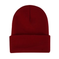Classic burgundy knit beanie hat made of soft acrylic material for winter - L (54-60cm) / Burgundy