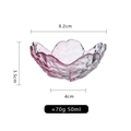 Pink sakura-shaped cherry blossom glass bowl with hammer texture, 50ml capacity - Gradient Pink