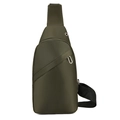 Armeegrüne Multifunktions-Brusttasche aus wasserfestem Nylon mit Metall-Kopfhöreranschluss - Grün