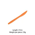 Bright orange plastic knife for Thanksgiving, 17cm length with diamond texture handle - Orange Knives 10PCS