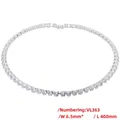 Detail view of 18K gold-plated heart necklace showing dimensions 6.5mm width and 400mm length - White Gold White Zirconia Heart Necklace