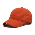 Klassische orangefarbene Baseballkappe aus gewaschener Baumwolle mit Sechs-Panel-Design - M (56-58cm) / Dunkelorange