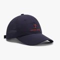 Navy blue quick-dry baseball cap with orange number 7 embroidery and laser-cut vents - Navy Blue