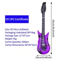 Inflatable purple rock guitar prop made of PVC for party decor, 93x24cm size - Guitar 95CM / Purple