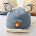 Casquette En Cuir Beige Avec Logo Ours