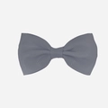 Classic swallowtail grosgrain ribbon bow hair clip for babies and girls in medium grey color - Single Item / Dark Gray