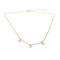 Collier en acier inoxydable doré avec pendentifs MOM cadeau fête des mères - Lettre MOM / Doré