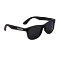 Lunettes de soleil polarisées noires avec texte Groom blanc sur la branche mate - Marié