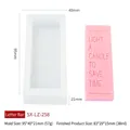 Rectangle silicone mold for DIY candles with Light a Candle To Save Time lettering - Letter Strip LIGHT A CANDLE