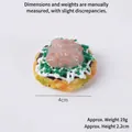Modello alimentare realistico di torta ai gamberi e formaggio 4cm con dettagli - Tortino di Gamberetti al Sugo di Pesce-Senza Gancio