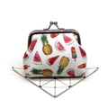 Cute fruit print coin purse featuring tropical watermelon and pineapple patterns - Summer Fruit Mix (Fruit No.1)