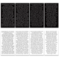 Detail view of vintage DIY stickers featuring retro black and white text for scrapbooking - B&W Version 8 Sheets/Set + 1 Card