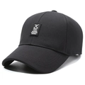 Klassieke zwarte baseballpet met een witte vierkante GOLF-patch op de voorkant - Eén maat / Grijs