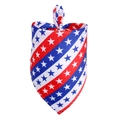 Dog bandana featuring American flag stars and stripes design in red, white and blue - Independence Day White Blue Red Stripes