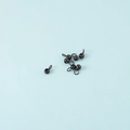 Detalle de ocho cuentas correderas de acero inoxidable bronce con anillas para joyas DIY - Negro