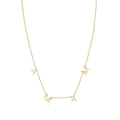 Gold-plated S925 sterling silver necklace featuring MAMA letter pendants on a thin chain - 925 Silver / Gold